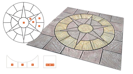 Cheshire star 'Rotary' Paving